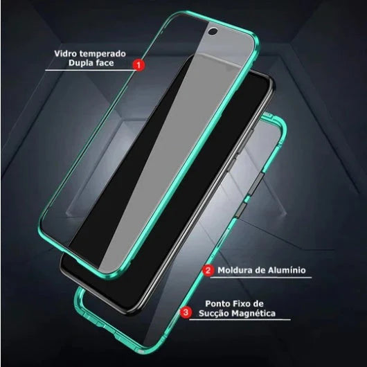 Case Samsung de Proteção Dupla C/ Vidro Temperado 360º - Protection Glass super oferta relampago (apenas hoje) compre no pix ou cartão e leve um brinde