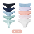 [COMPRE 5 LEVE 10] - Calcinha Comfort™ AntiBacteriana 100% Algodão (5 tangas e 5 fios)