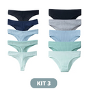 [COMPRE 5 LEVE 10] - Calcinha Comfort™ AntiBacteriana 100% Algodão (5 tangas e 5 fios)