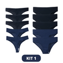 [COMPRE 5 LEVE 10] - Calcinha Comfort™ AntiBacteriana 100% Algodão (5 tangas e 5 fios)