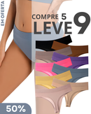 [COMPRE 5 LEVE 9 + BRINDE]  Calcinha Fit Comfort™  fio dental esportivas sem costura