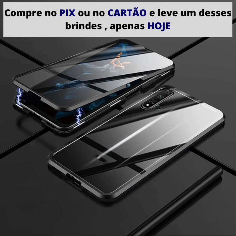 Case Samsung de Proteção Dupla C/ Vidro Temperado 360º - Protection Glass super oferta relampago (apenas hoje) compre no pix ou cartão e leve um brinde