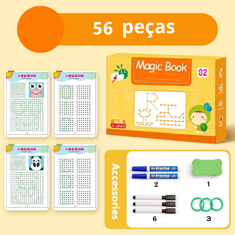 Caderno de Traço e Desenho Infantil - MagicBook